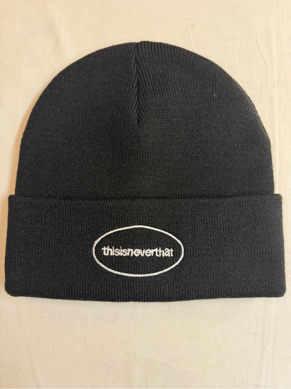 Black Logo Cuff Beanie - Men's Accessory